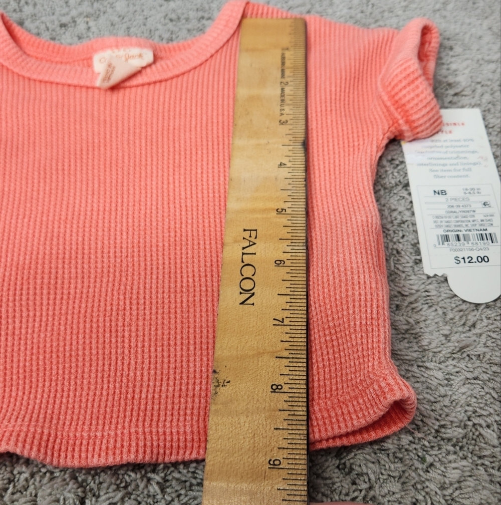 Baby Solid Top & Bottom Set - Cat & Jack Orange Newborn - Picture 10 of 14